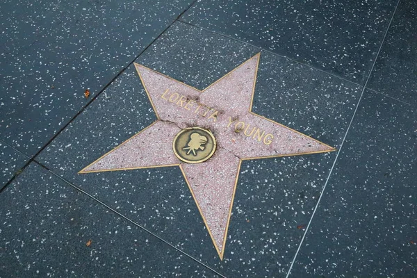 Usa California Hollywood Května 2019 Loretta Young Star Hollywood Walk — Stock fotografie