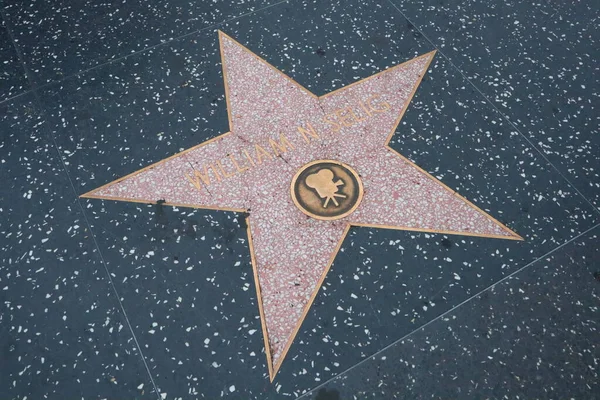 Usa Kalifornien Hollywood Maj 2019 William Selig Stjärna Hollywood Walk — Stockfoto