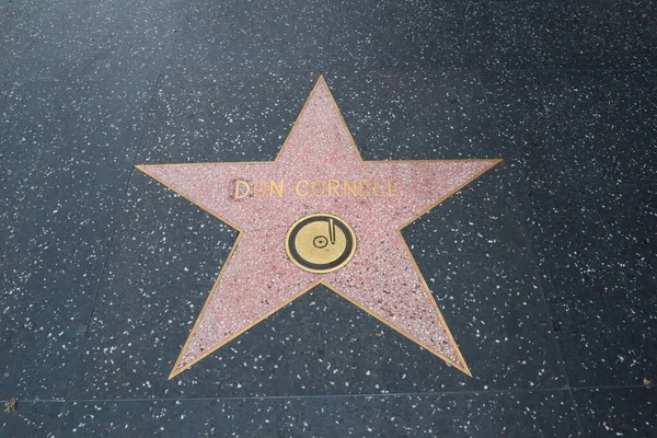 Usa Kalifornia Hollywood Maja 2019 Don Cornell Gwiazda Hollywood Walk — Zdjęcie stockowe