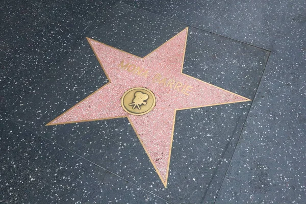 Usa Kalifornia Hollywood Maja 2019 Gwiazda Mona Barrie Hollywoodzkiej Alei — Zdjęcie stockowe