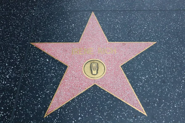Usa California Hollywood Května 2019 Irene Bohatá Hvězda Hollywoodském Chodníku — Stock fotografie