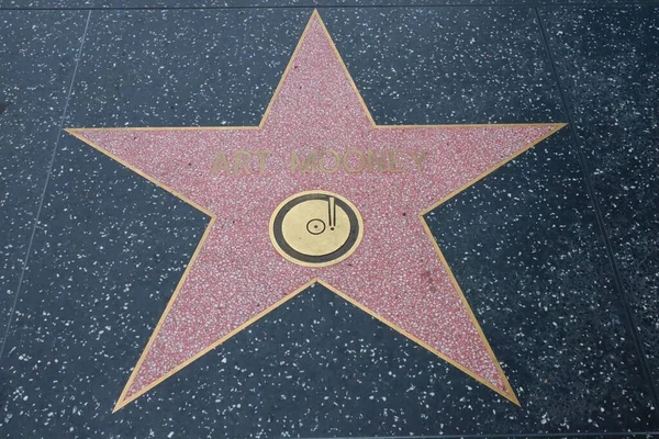 Usa Kalifornia Hollywood Maja 2019 Gwiazda Art Mooney Hollywood Walk — Zdjęcie stockowe