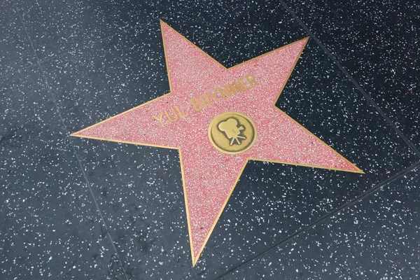 Eua California Hollywood Maio 2019 Yul Brynner Estrela Calçada Fama — Fotografia de Stock