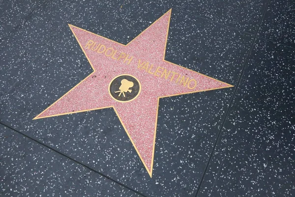 Usa Kalifornien Hollywood Mai 2019 Rudolph Valentino Stern Auf Dem — Stockfoto