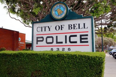 BELL (Los Angeles County), Kaliforniya, ABD - 31 Mayıs 2023: 6326 Pine Avenue, BELL Polis Departmanı