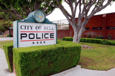 BELL (Los Angeles County), Kaliforniya, ABD - 31 Mayıs 2023: 6326 Pine Avenue, BELL Polis Departmanı