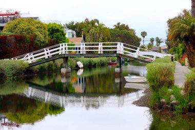 Los Angeles, Kaliforniya, ABD - 1 Haziran 2023: VENICE CANALS, Venedik Sahilinin Tarihi Bölgesi, Los Angeles, Kaliforniya