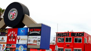 Venice Beach (Los Angeles), Kaliforniya, ABD - 1 Haziran 2023: Muscle Beach Venice Spor Salonu 1817 Ocean Front Walk