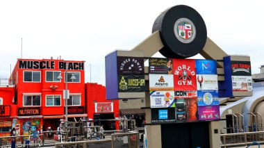 Venice Beach (Los Angeles), Kaliforniya, ABD - 1 Haziran 2023: Muscle Beach Venice Spor Salonu 1817 Ocean Front Walk