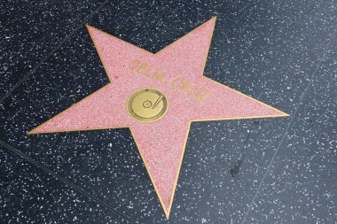 ABD, CALIFORNIA, HOLYWOOD - 29 Mayıs 2023: Celia Cruz Hollywood Şöhret Yolu, Kaliforniya  