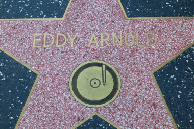 ABD, CALIFORNIA, HOLYWOOD - 29 Mayıs 2023: Hollywood, California 'daki Hollywood Şöhret Yolu' nda Eddy Arnold yıldızı 