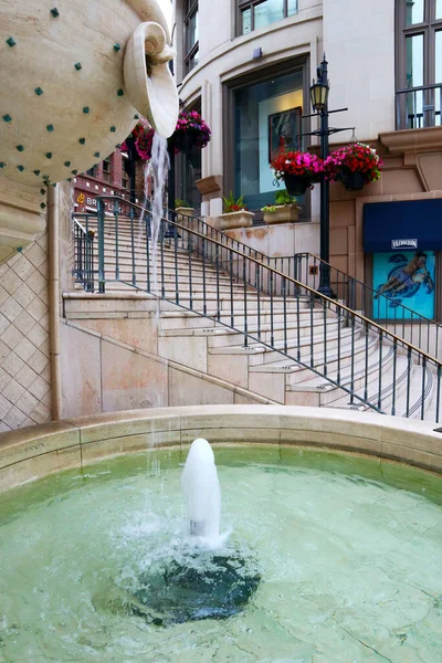 Beverly Hills Kalifornia Usa Június 2023 Rodeo Drive Steps Fountain — Stock Fotó