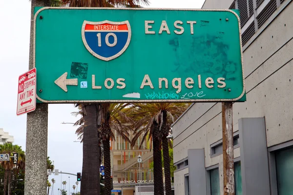 Santa Monica California Usa May 2023 Street Sign Santa Monica — Stock Photo, Image