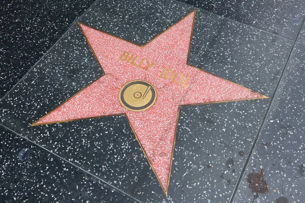 Usa Kalifornia Hollywood Maja 2023 Billy Idol Gwiazda Hollywood Walk — Zdjęcie stockowe