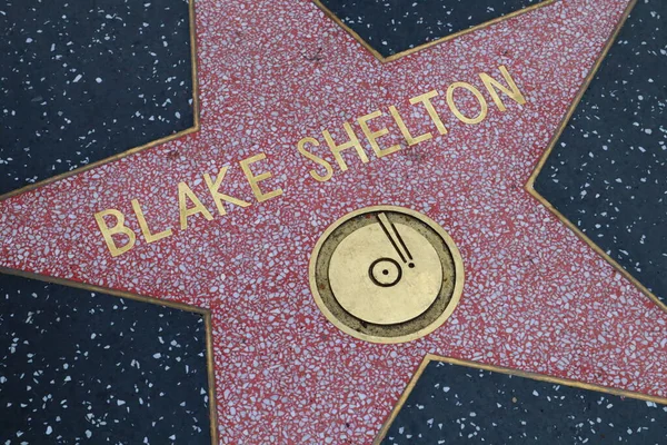Usa Kalifornia Hollywood Maja 2023 Blake Shelton Gwiazdą Hollywood Walk — Zdjęcie stockowe