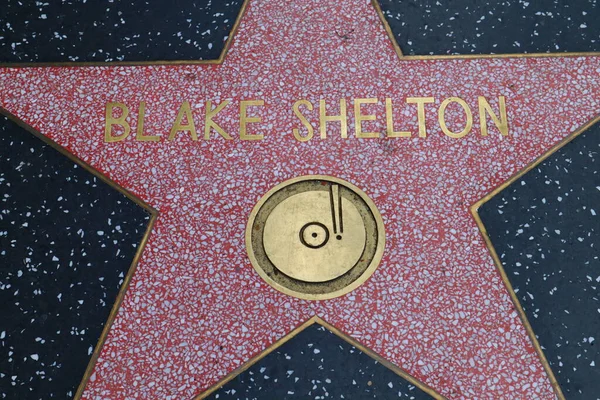 アメリカ合衆国 カリフォルニア州 カリフォルニア州ハリウッド ウォーク フェイムのブレイク シェルトン スター — ストック写真