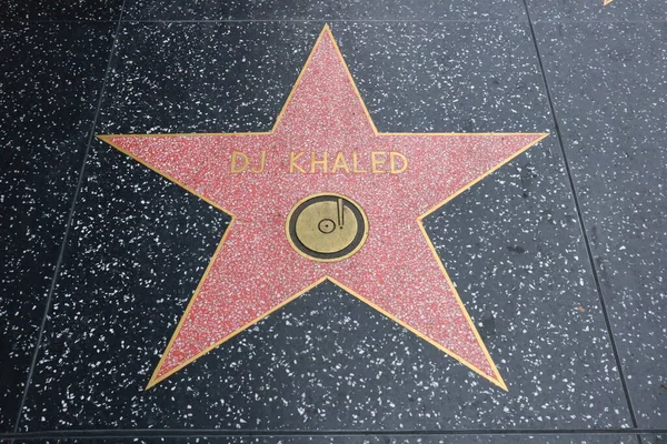 Сша Калифорния Голливуд Мая 2023 Года Звезда Khaled Голливудской Аллее — стоковое фото