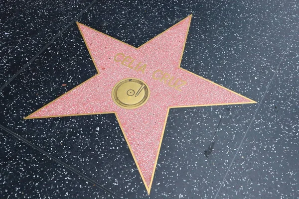 Usa Kalifornia Hollywood Maja 2023 Gwiazda Celia Cruz Hollywoodzkiej Alei — Zdjęcie stockowe