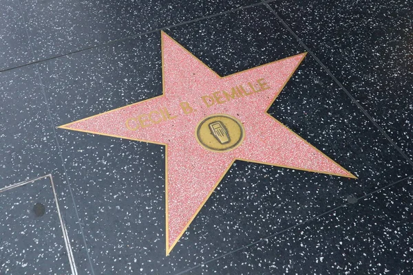 Usa Kalifornia Hollywood Maja 2023 Cecil Demille Gwiazda Hollywood Walk — Zdjęcie stockowe