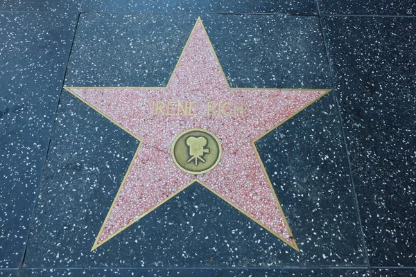 Сша Калифорния Голливуд Мая 2023 Года Звезда Ирен Рич Голливудской — стоковое фото