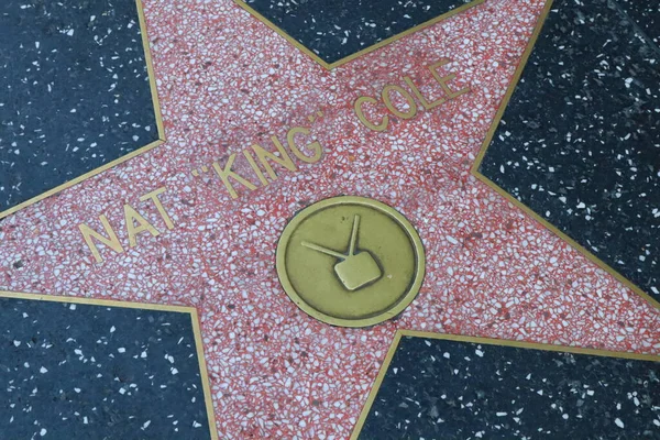 Eua California Hollywood Maio 2023 Nat King Cole Estrela Calçada — Fotografia de Stock