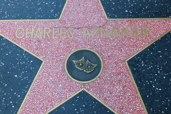 Usa Kalifornien Hollywood Maj 2023 Charles Aznavour Stjärna Hollywood Walk — Stockfoto