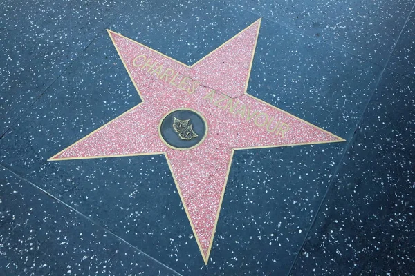 Usa Kalifornien Hollywood Maj 2023 Charles Aznavour Stjärna Hollywood Walk — Stockfoto
