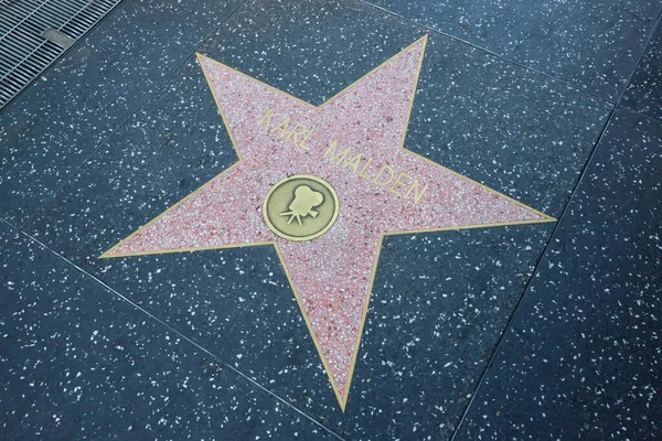 Eua California Hollywood Maio 2023 Karl Malden Estrela Calçada Fama — Fotografia de Stock