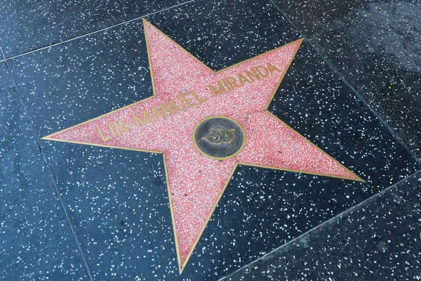Usa Kalifornia Hollywood Maja 2023 Gwiazda Lin Manuel Miranda Hollywoodzkiej — Zdjęcie stockowe