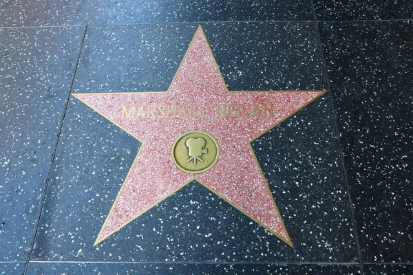 アメリカ合衆国 カリフォルニア州 カリフォルニア州ハリウッド ウォークのマーシャル ネイラン スター — ストック写真