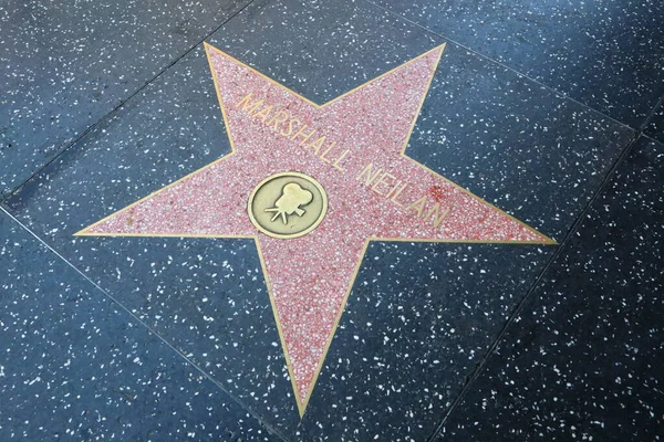アメリカ合衆国 カリフォルニア州 カリフォルニア州ハリウッド ウォークのマーシャル ネイラン スター — ストック写真