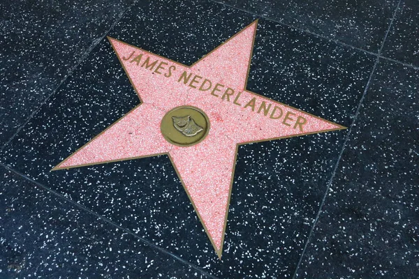 Usa Kalifornia Hollywood Maja 2023 James Nederlander Gwiazda Hollywood Walk — Zdjęcie stockowe