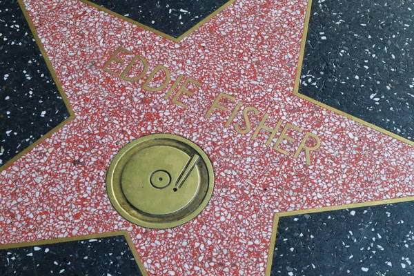 Usa Kalifornia Hollywood Maja 2023 Gwiazda Eddiego Fishera Hollywoodzkiej Alei — Zdjęcie stockowe