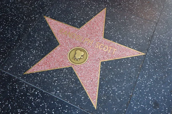 Usa California Hollywood May 2023 Randolph Scott Star Hollywood Walk — Stock Photo, Image