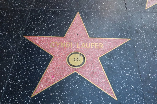 Usa California Hollywood May 2023 Cyndi Lauper Star Hollywood Walk — Stock Photo, Image