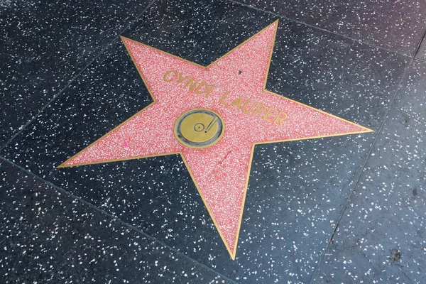 Eua California Hollywood Maio 2023 Cyndi Lauper Estrela Calçada Fama — Fotografia de Stock