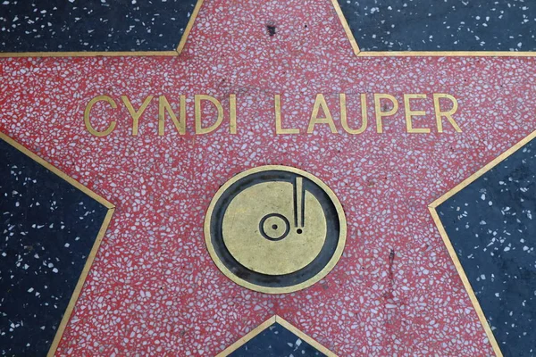 Usa California Hollywood Mayo 2023 Cyndi Lauper Protagoniza Paseo Fama — Foto de Stock