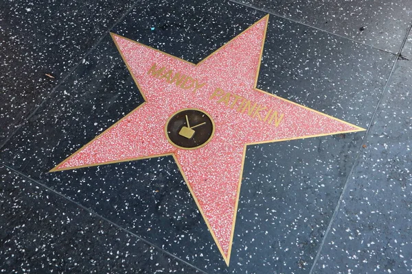 アメリカ カリフォルニア州 カリフォルニア州ハリウッド ウォーク フェイムのマンディ パティンクスター — ストック写真