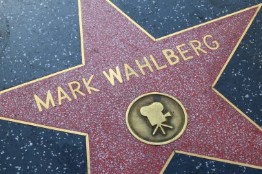 Hollywood (Los Angeles), Kaliforniya 29 Mayıs 2023: Hollywood Bulvarı 'nda Mark Wahlberg' in yıldızı 