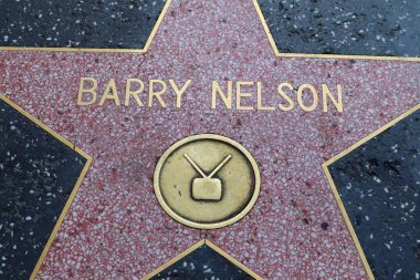 Hollywood (Los Angeles), Kaliforniya 29 Mayıs 2023: Hollywood Bulvarı 'ndaki Barry Nelson Yıldızı