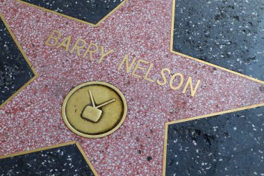 Hollywood (Los Angeles), Kaliforniya 29 Mayıs 2023: Hollywood Bulvarı 'ndaki Barry Nelson Yıldızı