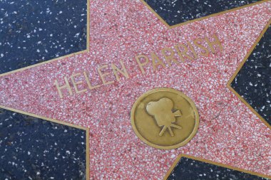 Hollywood (Los Angeles), Kaliforniya 29 Mayıs 2023: Hollywood Bulvarı 'nda Helen Parrish' in Yıldızı