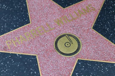 Hollywood (Los Angeles), Kaliforniya 29 Mayıs 2023: Hollywood Bulvarı 'nda Pharrell Williams' ın Yıldızı