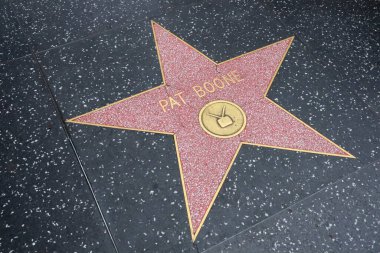 Hollywood (Los Angeles), Kaliforniya 29 Mayıs 2023: Hollywood Bulvarı 'nda Pat Boone' un Yıldızı