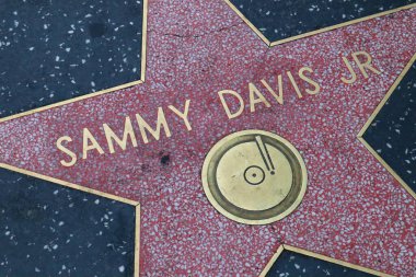 Hollywood (Los Angeles), Kaliforniya 29 Mayıs 2023: Hollywood Bulvarı 'nda Sammy Davis JR' ın yıldızı