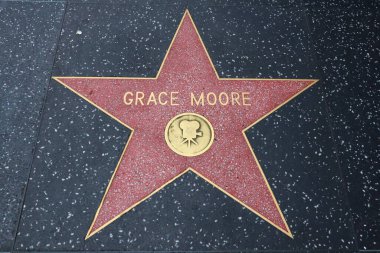 Hollywood (Los Angeles), Kaliforniya 29 Mayıs 2023: Hollywood Bulvarı 'nda Grace Moore' un Yıldızı