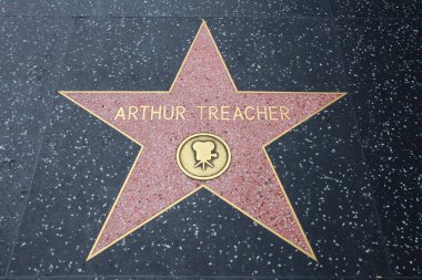 Hollywood (Los Angeles), Kaliforniya 29 Mayıs 2023: Hollywood Bulvarı 'nda Arthur Treacher' ın Yıldızı