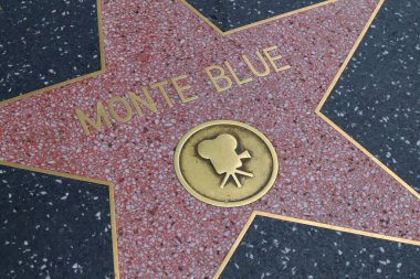 Hollywood (Los Angeles), Kaliforniya 29 Mayıs 2023: Hollywood Bulvarı 'nda Monte Blue' nun Yıldızı