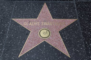 Hollywood (Los Angeles), Kaliforniya 29 Mayıs 2023: Hollywood Bulvarı 'nda Cladys Swarthout Yıldızı
