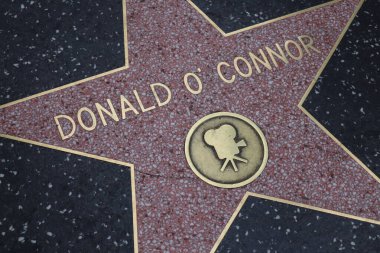 Hollywood (Los Angeles), Kaliforniya 29 Mayıs 2023: Hollywood Bulvarı 'nda Donald O Connor' ın Yıldızı
